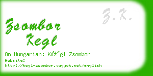 zsombor kegl business card